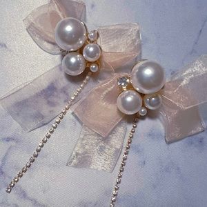 Bundle of Anthropologie two pairs of pearl earrings